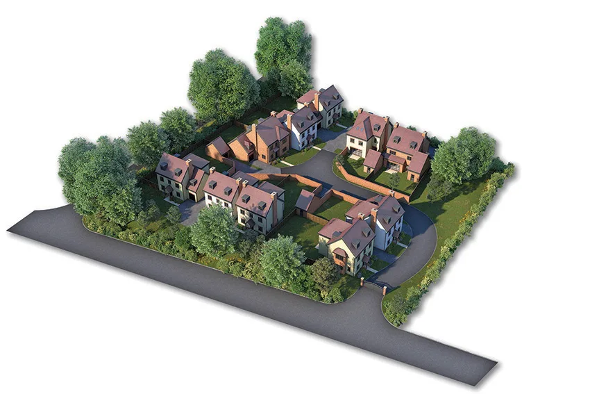 Aerial view of the Waltham Grange development in Chelmsford
